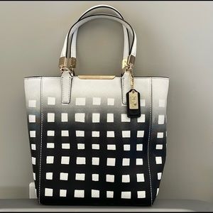 Coach Black and White Purse NWOT